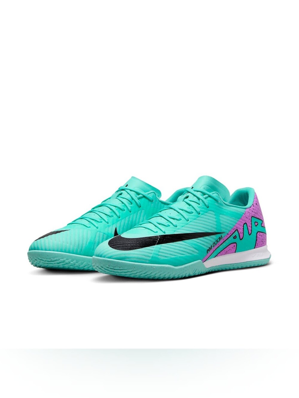 Nike Air Zoom Mercurial Vapor 15 Academy IC Peak Ready Aqua Purple Sz 6 NWT